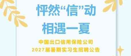中国出口信用保险公司27届实习