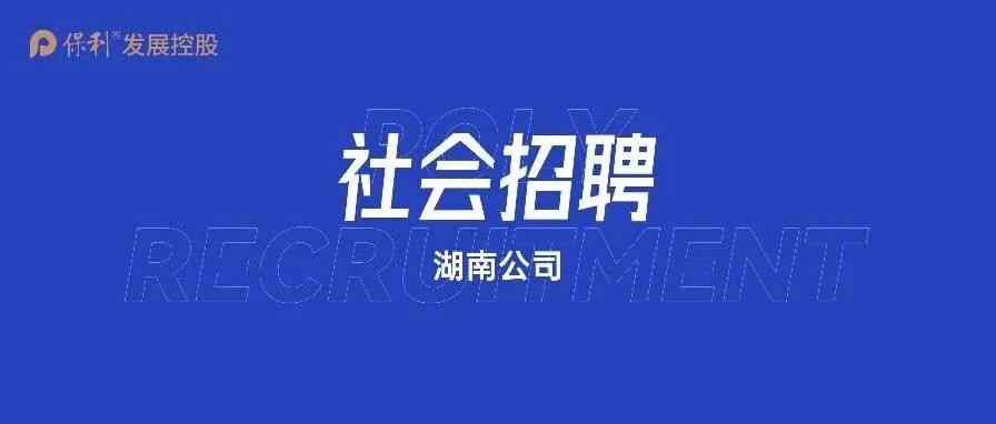 保利发展湖南公司26社会招聘