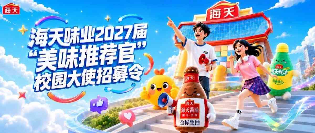 海天味业2027届校园大使招募启动！