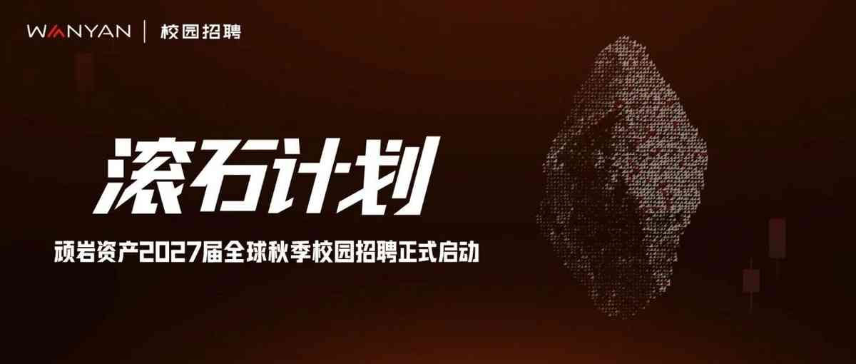 顽岩资产27届秋招