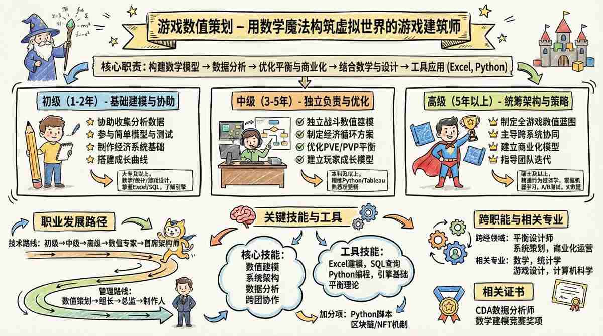 游戏数值策划 - 用数学魔法构筑虚拟世界的游戏建筑师