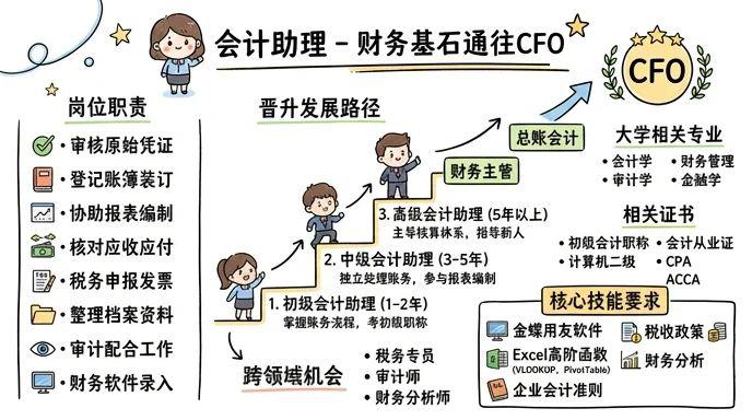会计助理 - 财务领域的基石岗位，通往CFO的起点