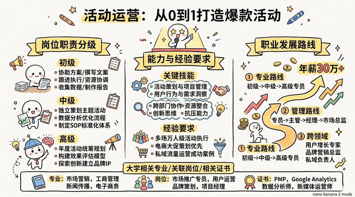 活动运营 - 从0到1打造爆款活动，年薪30万+的高成长性岗位