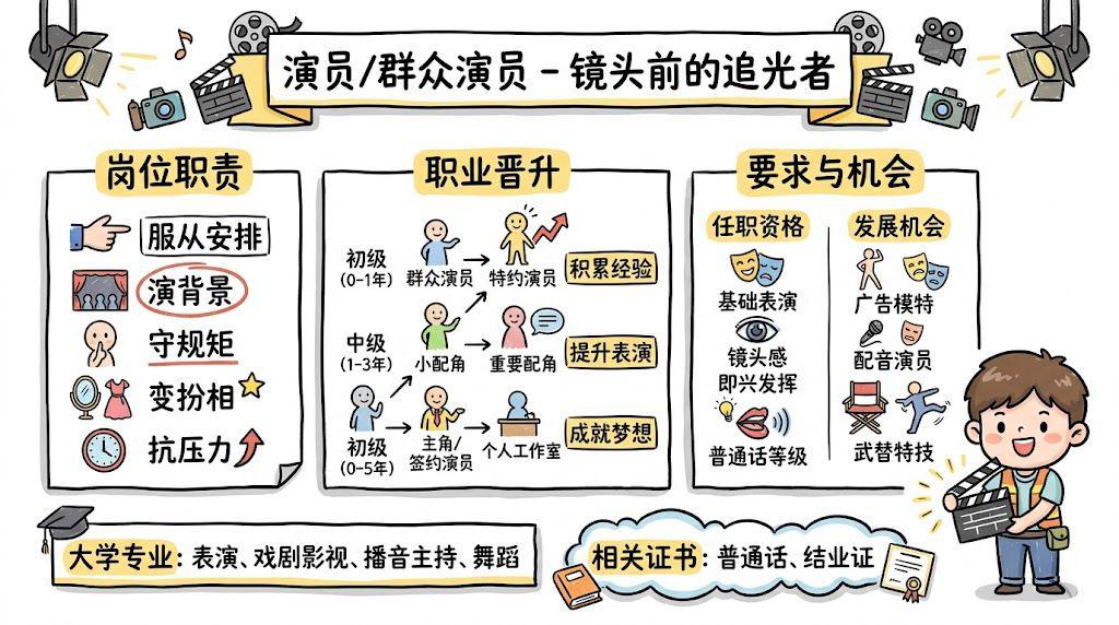 演员/群众演员 - 镜头前的追光者，演绎百态人生