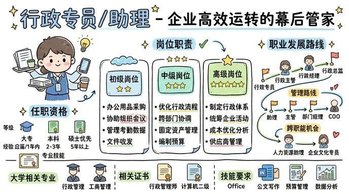 行政专员/助理 - 企业高效运转的幕后管家