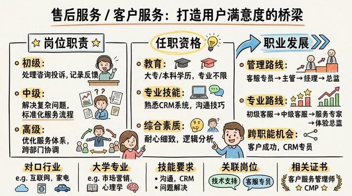售后服务/客户服务 - 打造用户满意度的桥梁，企业口碑的守护者