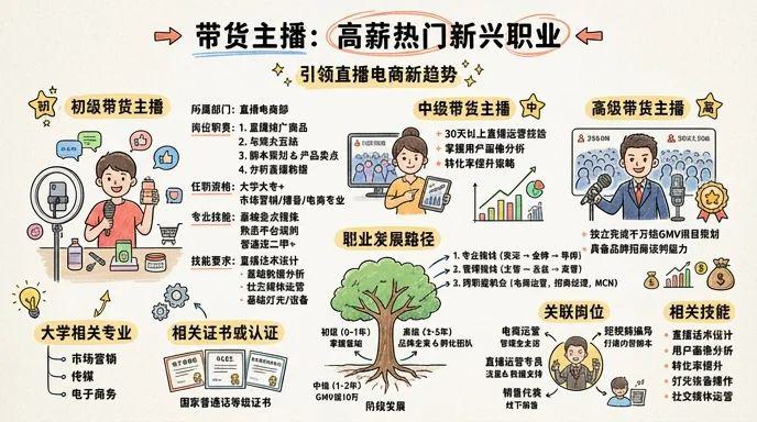 带货主播 - 高薪热门新兴职业，引领直播电商新趋势