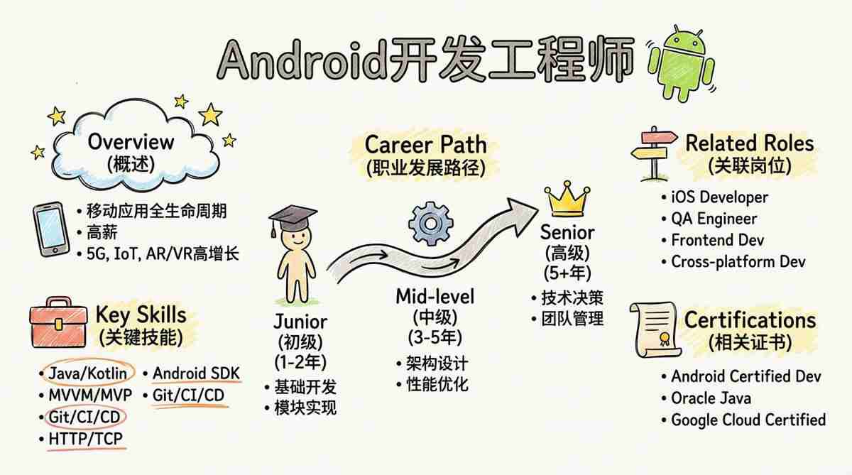 Android开发工程师 - 高薪热门的移动开发核心岗