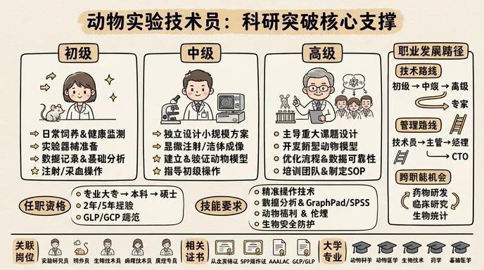 动物实验技术员 - 生命科学基石岗位，科研突破核心支撑