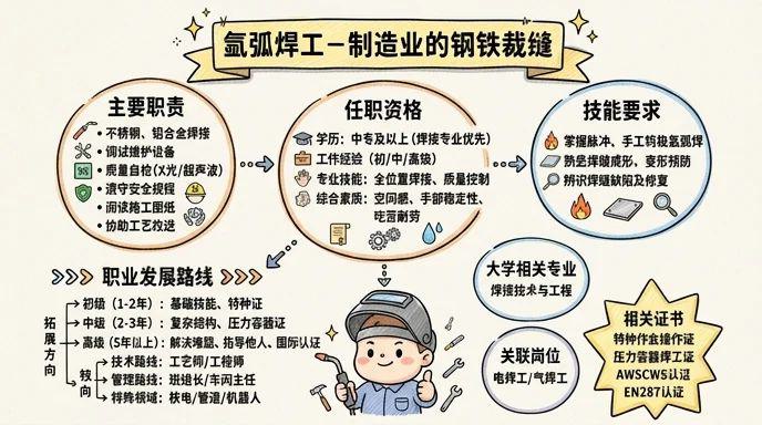 氩弧焊工 - 制造业的钢铁裁缝，年薪可超15万