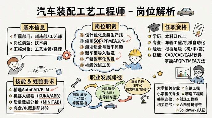汽车装配工艺工程师 - 新能源浪潮中的核心制造技术专家