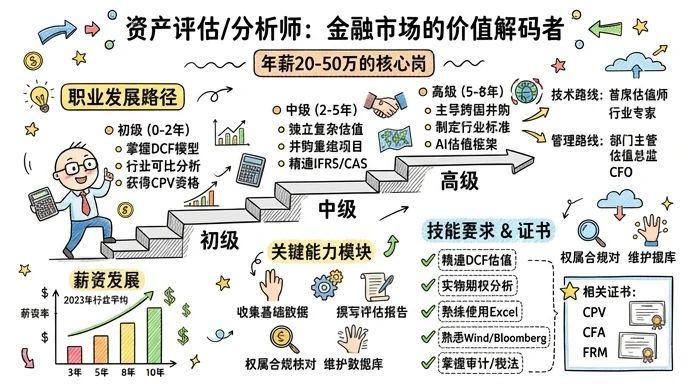 资产评估/分析 - 金融市场的价值解码者，年薪20-50万的核心岗