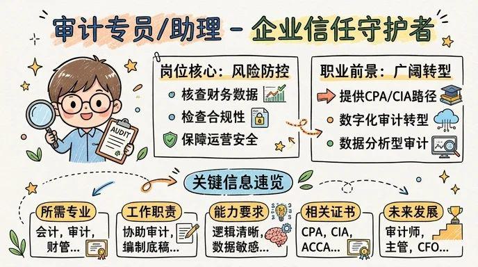 审计专员/助理 - 风险防控先锋，企业信任的守护者