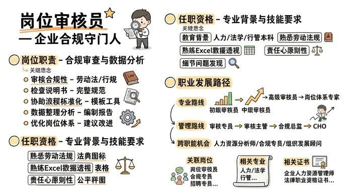 审核员 - 企业人才架构的把关者，合规运作的守门人