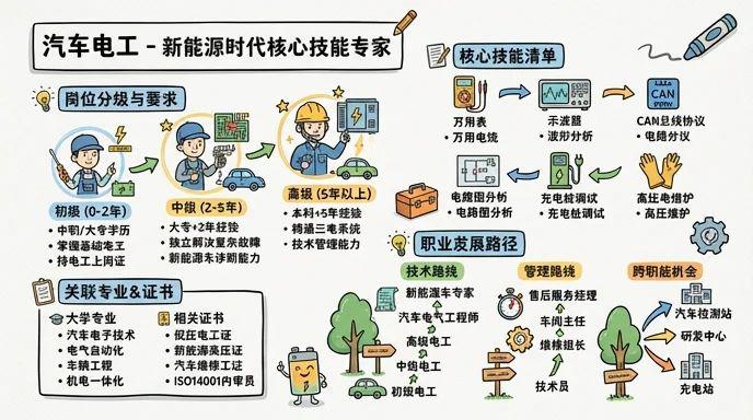 汽车电工 - 新能源时代核心技能，汽车电气系统专家