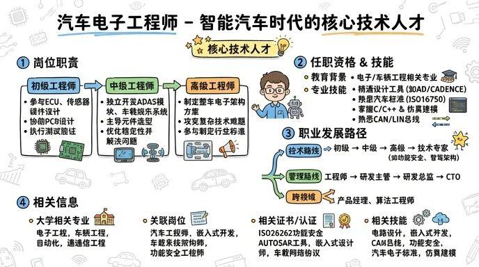 汽车电子工程师 - 智能汽车时代的核心技术人才