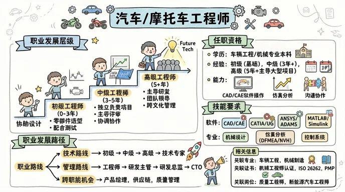 汽车/摩托车工程师 - 驾驭未来工业，设计机械动力核心