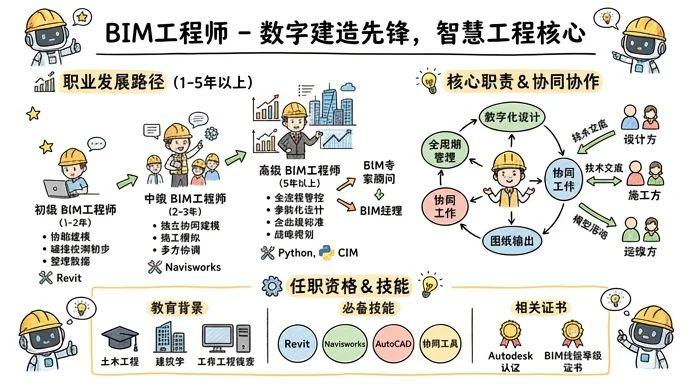 BIM工程师 - 数字建造先锋，智慧工程核心