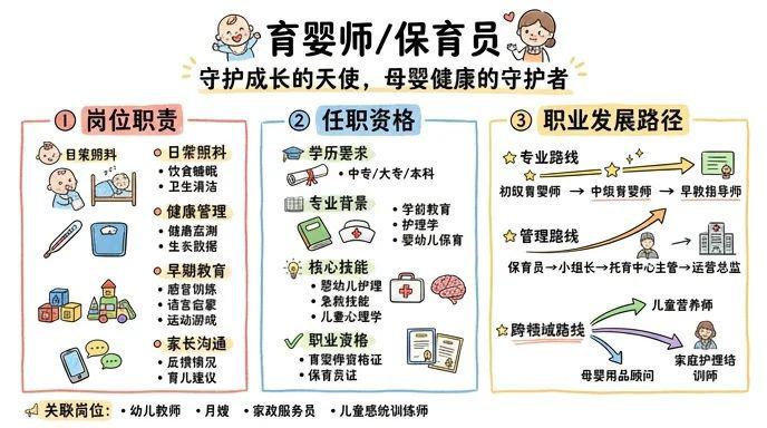 育婴师/保育员 - 守护成长的天使，母婴健康的守护者