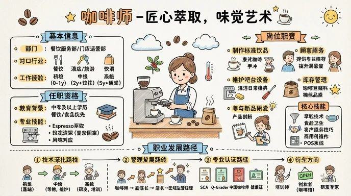 咖啡师 - 用匠心萃取生活温度，用专业创造味觉艺术