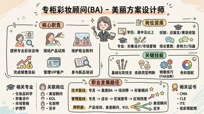 专柜彩妆顾问(BA) - 美丽方案设计师，个人形象管理专家