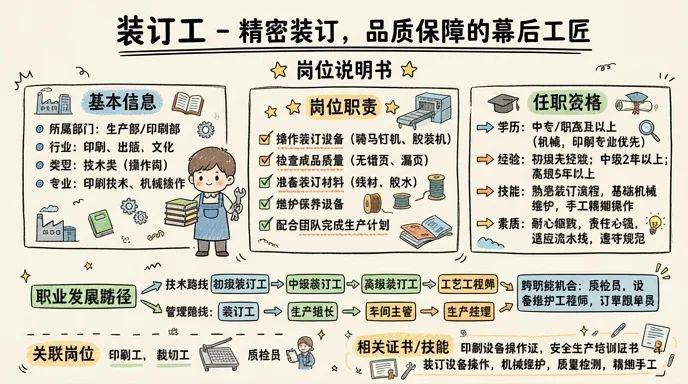 装订工 - 精密装订，品质保障的幕后工匠