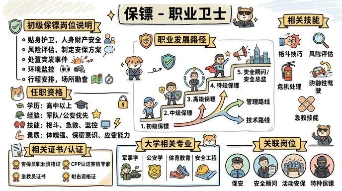 保镖 - 守护安全的职业卫士，高危环境下的风险屏障