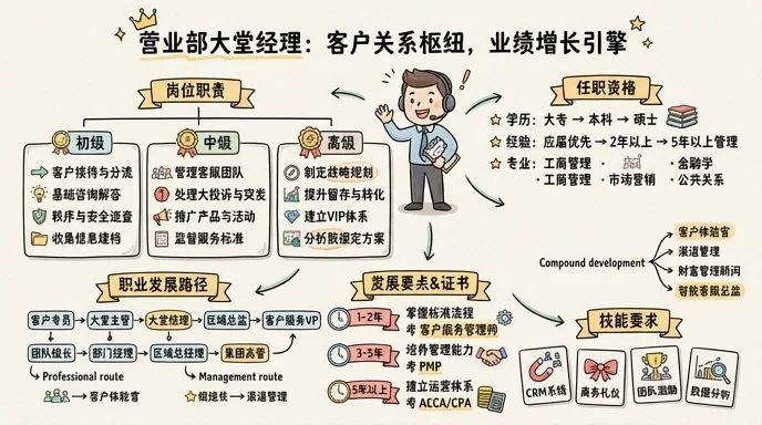 营业部大堂经理 - 客户关系枢纽，业绩增长引擎