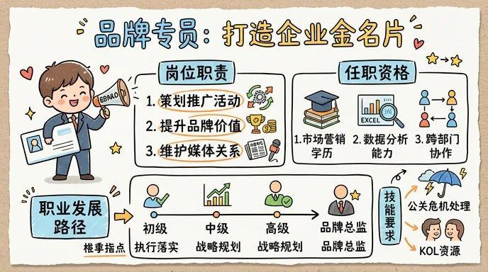 品牌专员 - 打造企业金名片，年薪20万起的品牌操盘手
