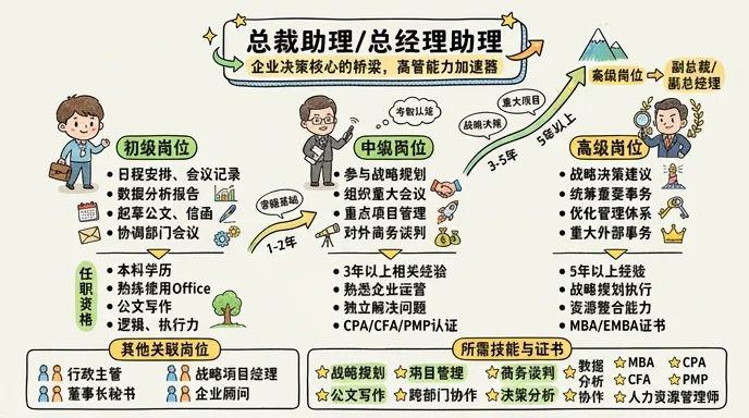 总裁助理/总经理助理 - 企业决策核心的桥梁，高管能力加速器