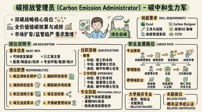 碳排放管理员 - 碳中和生力军，绿色经济践行者