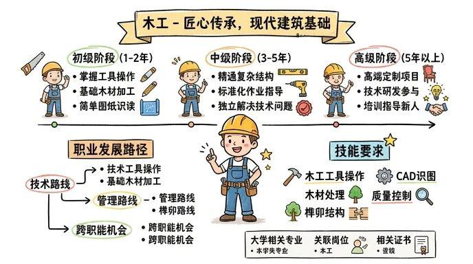 木工 - 匠心传承的传统技艺，现代建筑的基础保障