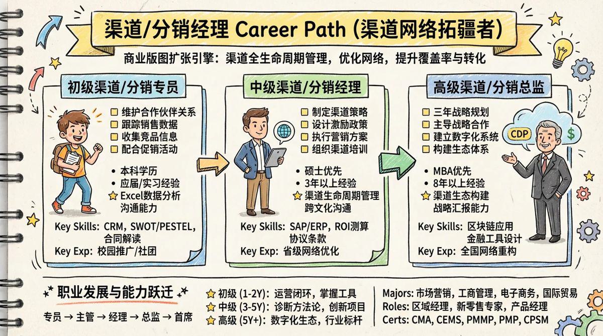 渠道/分销经理 - 渠道网络拓疆者，商业版图扩张引擎