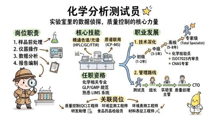 化学分析测试员 - 实验室里的数据侦探，质量控制的核心力量