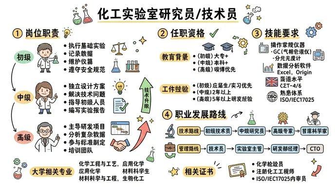 化工实验室研究员/技术员 - 实验室里的创新先锋，化工领域的技术基石