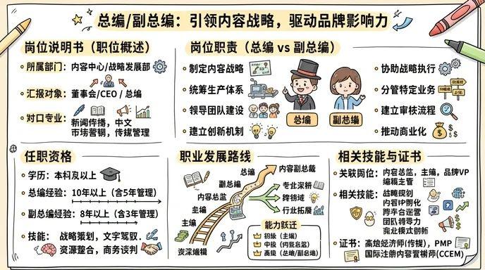 总编/副总编 - 引领内容战略，驱动品牌影响力
