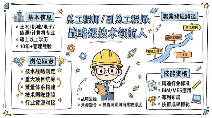 总工程师/副总工程师 - 年薪百万级技术决策者，战略级技术领航人