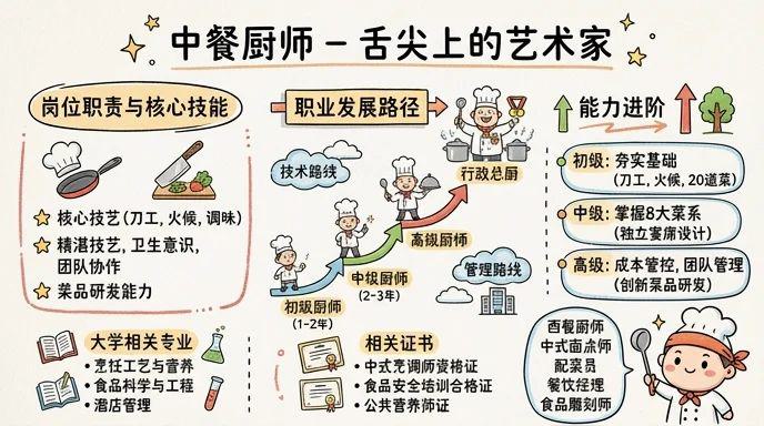 中餐厨师 - 用传统技艺烹制时代美味，舌尖上的艺术家