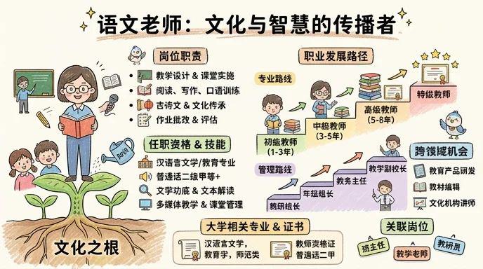语文老师 - 浇灌文化之根，启迪人生之智