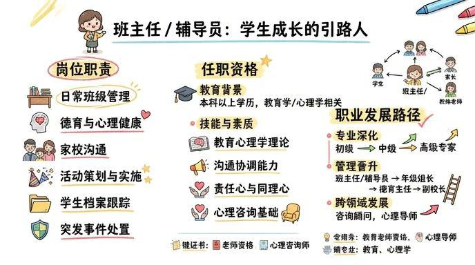 班主任/辅导员 - 学生成长的引路人，教育生态的构建者