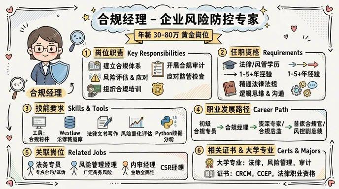合规经理 - 企业风险防控专家，年薪30-80万的黄金岗位