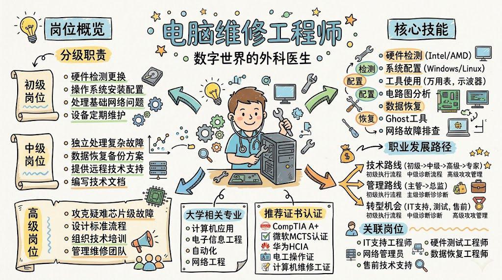 电脑维修 - 数字世界的外科医生，用技术守护每台设备