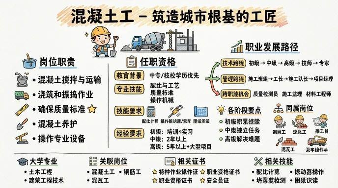 混凝土工 - 筑造城市根基的工匠