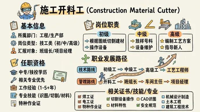 施工开料工 - 技术工匠的入门阶梯，基建行业的核心力量