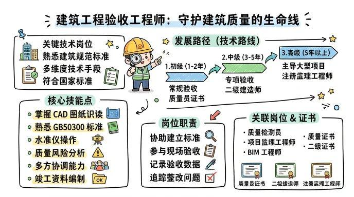 建筑工程验收 - 守护建筑质量的生命线，年薪20万+的复合型技术岗