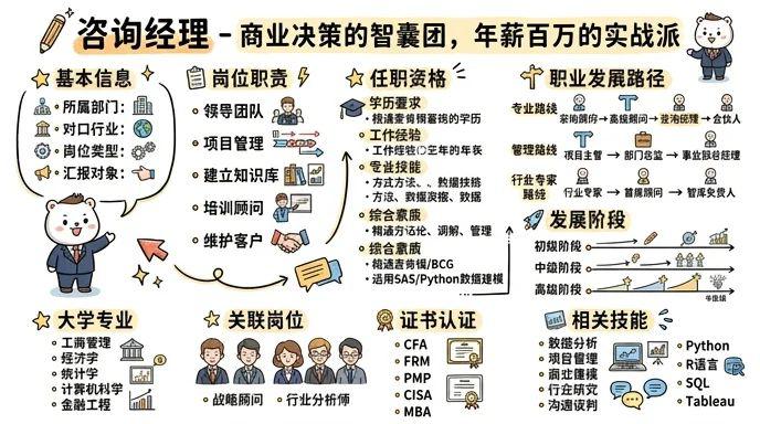 咨询经理 - 商业决策的智囊团，年薪百万的实战派