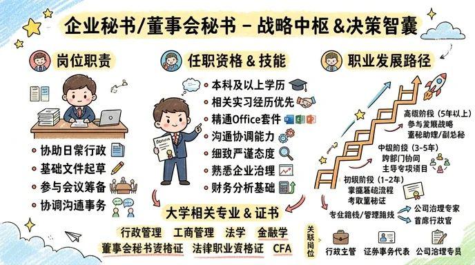 企业秘书/董事会秘书 - 企业战略中枢的决策智囊