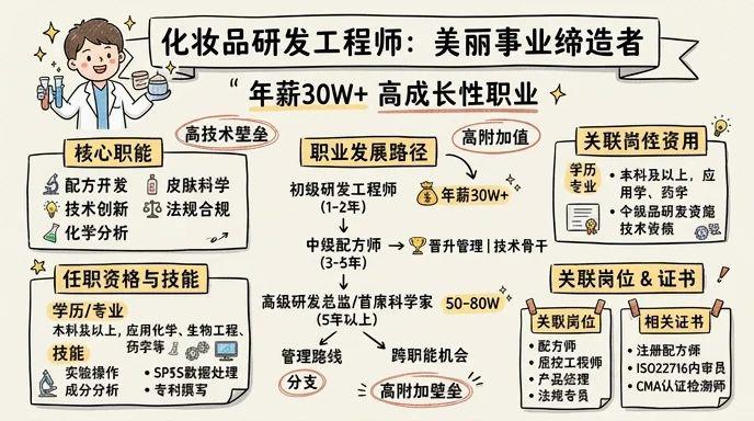 化妆品研发 - 美丽事业缔造者，年薪30W+的高成长性职业