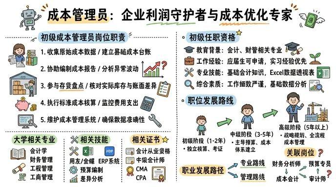 成本管理员 - 企业利润守护者，成本优化专家