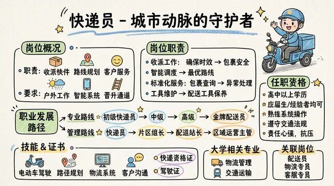快递员 - 城市动脉的守护者，日行千里成就万家灯火